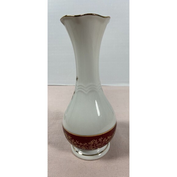 Vintage Norcrest Fine China 40th Anniversary Vase Gold white & Ash Japan 6"T - Picture 4 of 5